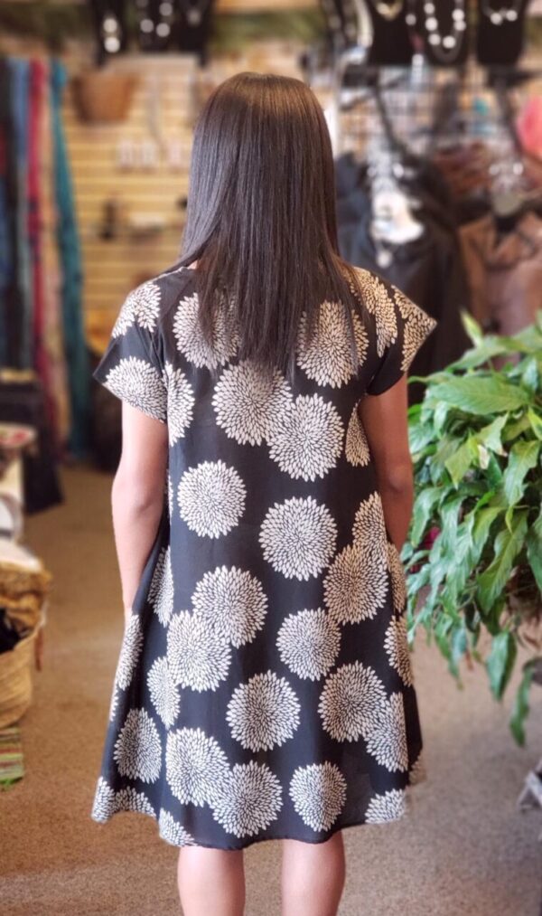 Mums Print Cap Sleeve Dress