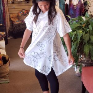 Oversized Cotton Tunic Floral Print