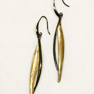 Split Leaf Two-tone Earrings