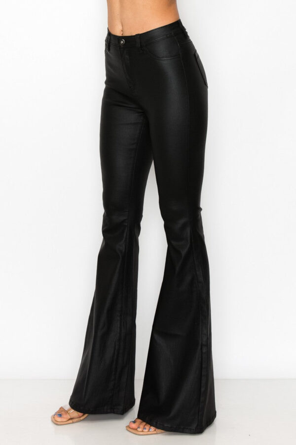 High Waist Coated Super Bell Pant