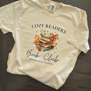 Cute Book Club Tee – Cozy Readers Fall Theme