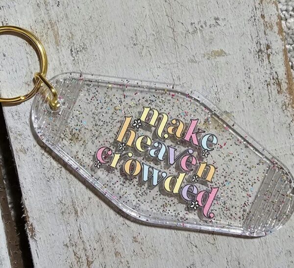 Cute Faith Glitter Keychain – Heaven Keychain