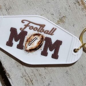 Football Mom Motel Keychain