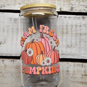 Fresh Pumpkin Fall Iced Coffee Cup | Autumn Pumpkin Patch