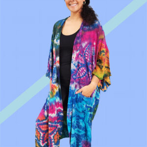 Tie Dye Duster Cardigan Kimono