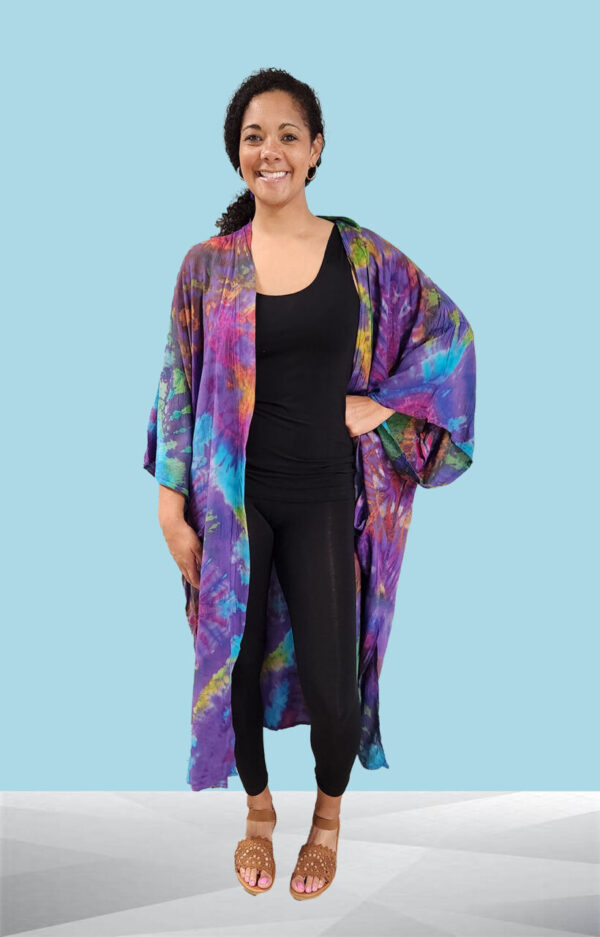 Tie Dye Duster Cardigan Kimono