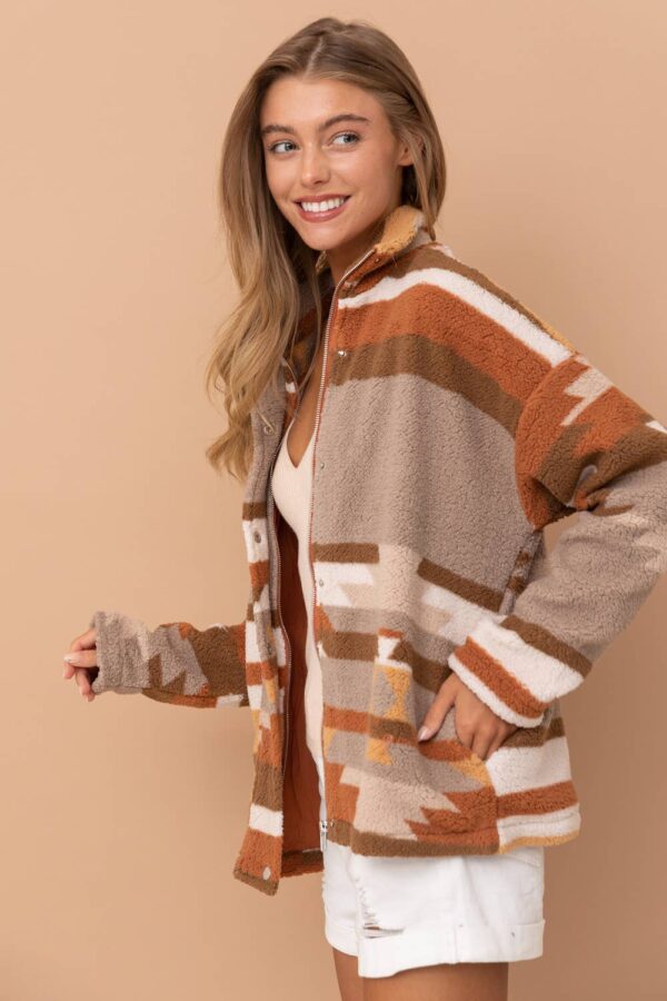 Aztec Soft Cozy Jacket – Small remaining