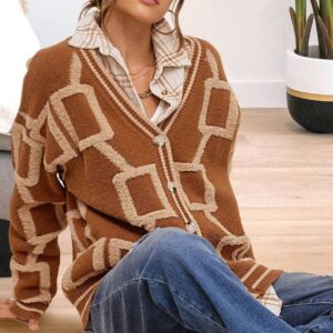 Loose Fit Drop Shoulder Cozy Knit Cardigan