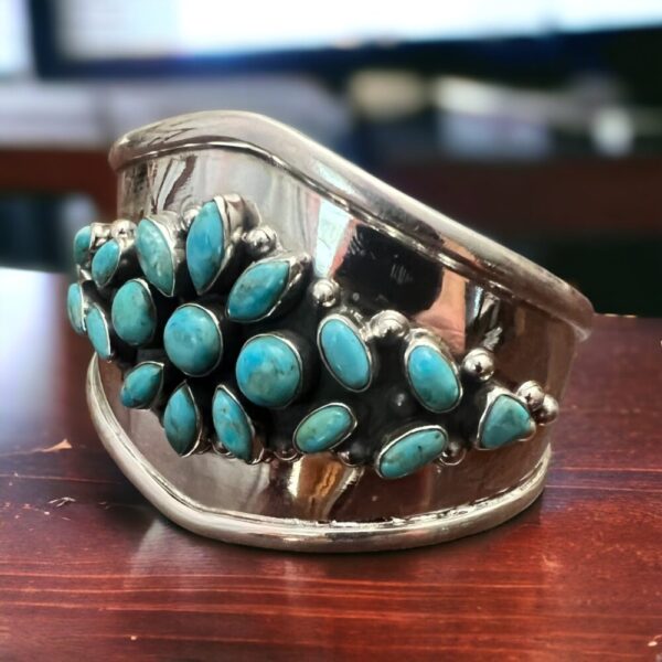 Take Me To The Festival Sterling Silver & Turquoise Cuff