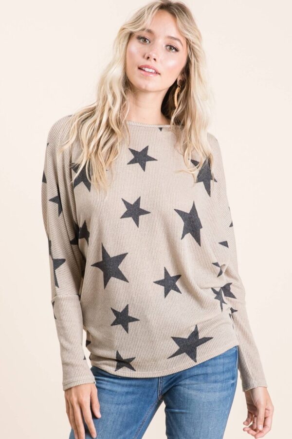 Star Print Knit Tunic