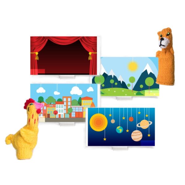 Puppet Show On-the-Go Kids Pretend Play Set! Kids travel toy