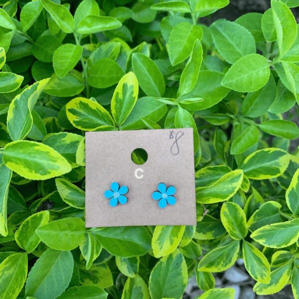 Wooden Daisy Earrings