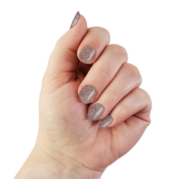 Twinkling Taupe | Neutral Sparkling Glitter Nail Polish Wrap