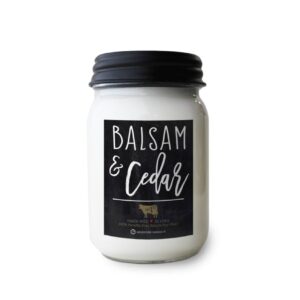 13 oz Mason Jar Candle: Balsam & Cedar