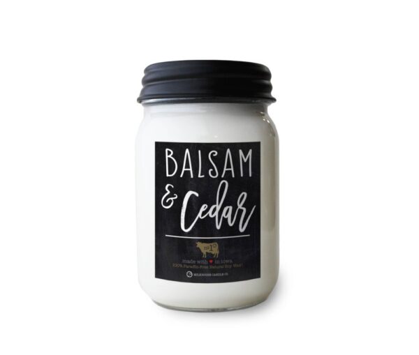 13 oz Mason Jar Candle: Balsam & Cedar