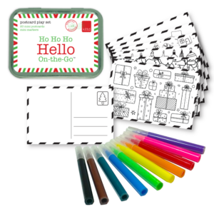 Ho Ho Ho Hello On-the-Go Kids Christmas Postcard Play Set