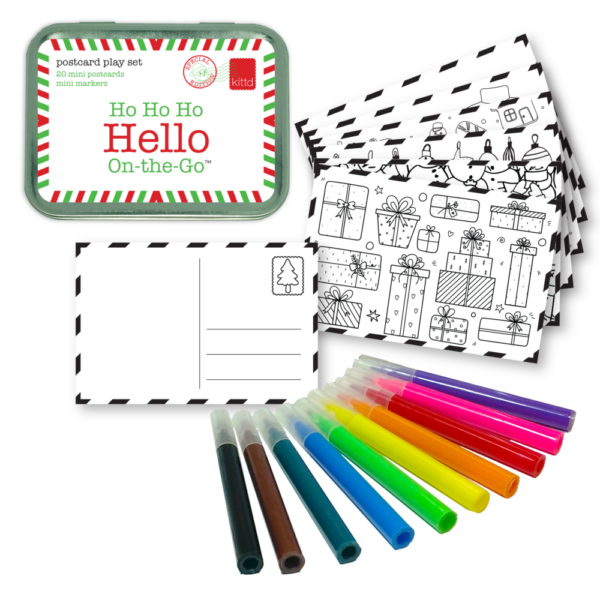 Ho Ho Ho Hello On-the-Go Kids Christmas Postcard Play Set