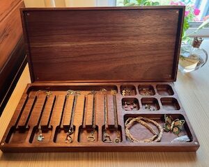 Jewelry Box of solid walnut