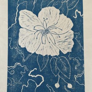 Original Linocut~Hibiscus