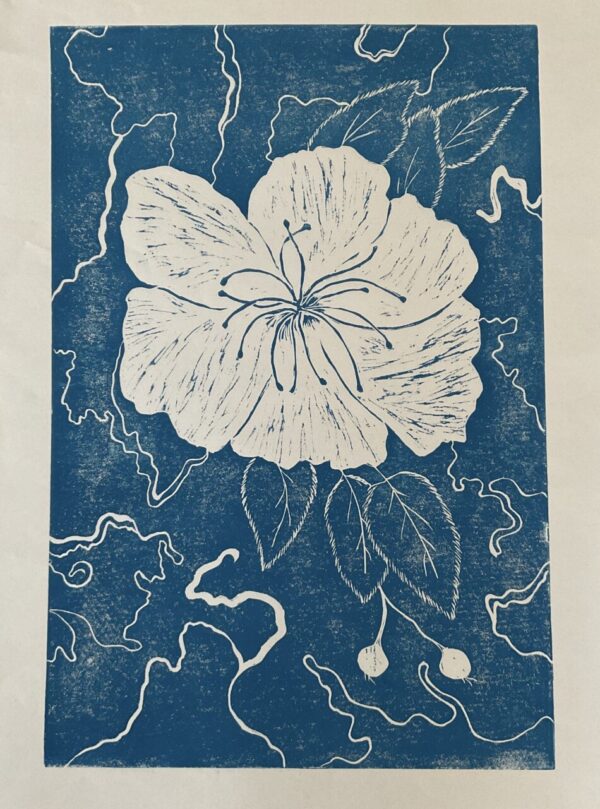 Original Linocut~Hibiscus