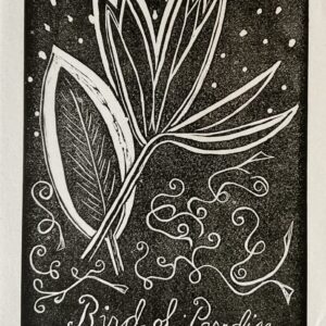 Linocut~Bird of Paradise