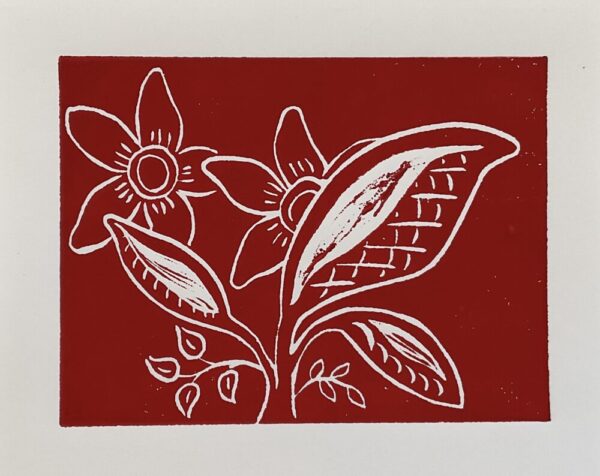 Original Linocut “Iowa Summer”