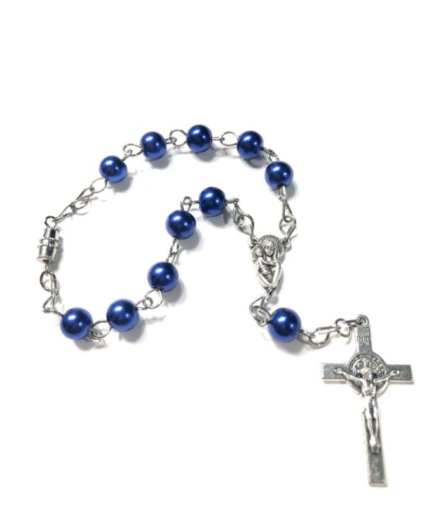 Handmade One Decade Blue Car Rosary Catholic Gift