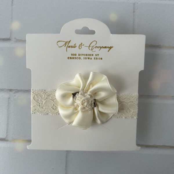 Baby Girl Headband Ivory