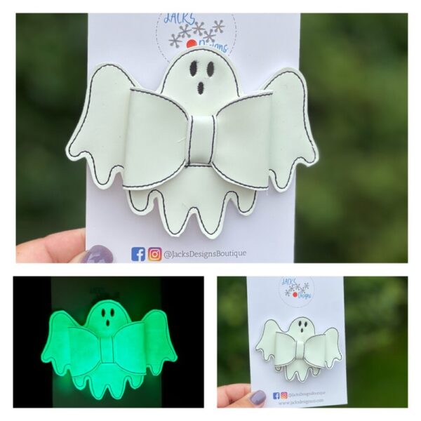 Glow in the dark ghost bow