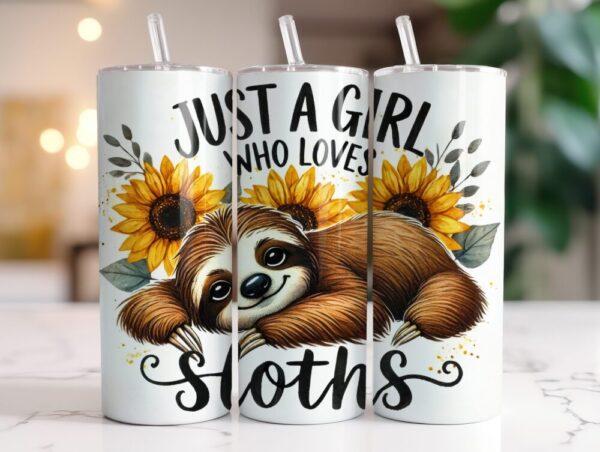 Just a Girl Who Loves Sloths Stainless Steel Tumbler