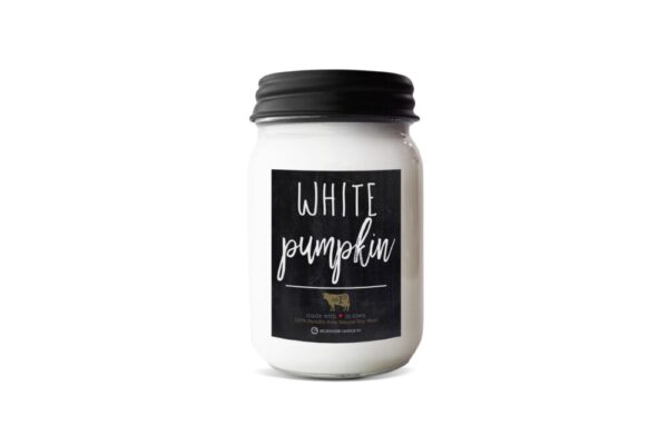 13 oz Mason Jar Candle: White Pumpkin