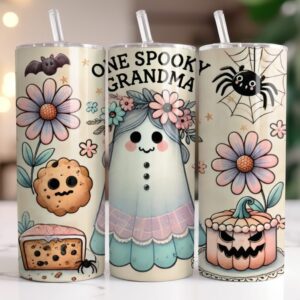 One Spooky Grandma Tumbler Fall Halloween Cute Ghost