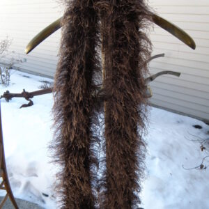 Brown, Chocolate, Fur, Skinny Scarf