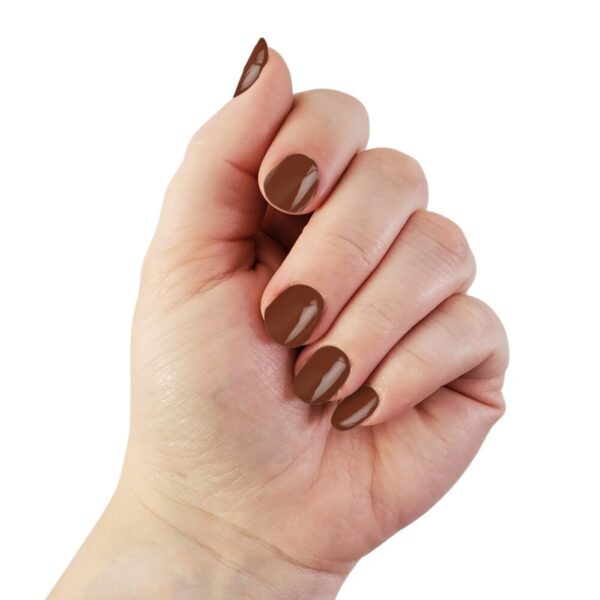 Rich Cognac | Dark Tan Winter Neutral Solid Color Nail Wrap