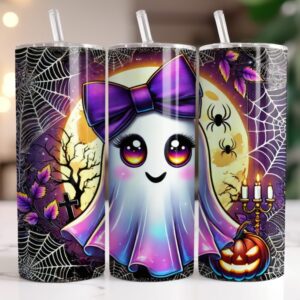 Cute Spooky Ghost Halloween Stainless Steel Tumbler