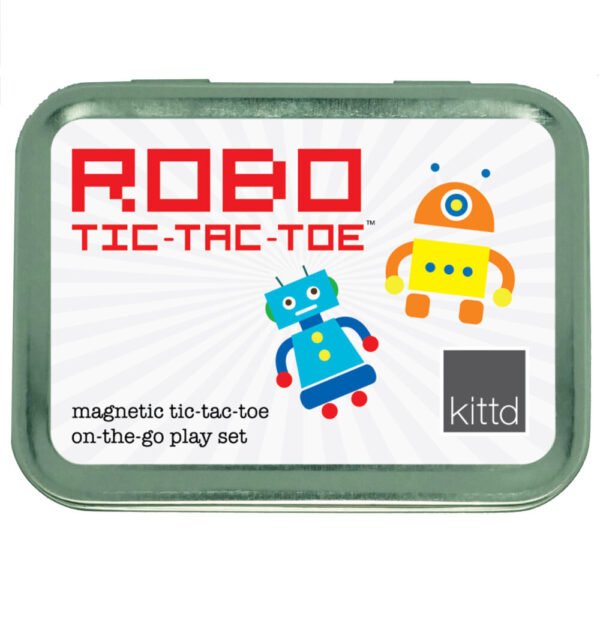 ROBO Tic-Tac-Toe On-the-Go Kids Travel Game Play Set