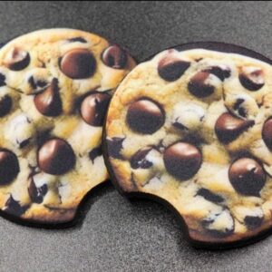 Chocolate Chip Cookies Car Coasters Set of 2 Absorbent