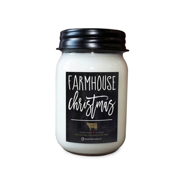 13 oz Mason Jar Candle: Farmhouse Christmas