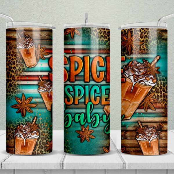 Fall Tumbler “Spice Spice Baby” Stainless Steel 20 oz