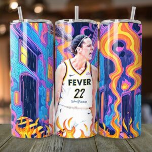 Caitlin Clark Stainless Steel Tumbler Fever Basketball #22