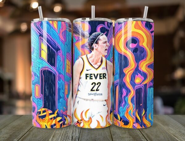 Caitlin Clark Stainless Steel Tumbler Fever Basketball #22