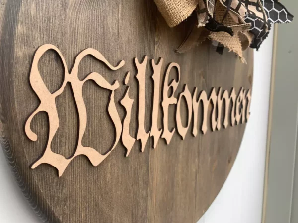 Willkommen German Welcome Sign