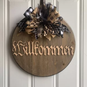 Willkommen German Welcome Sign