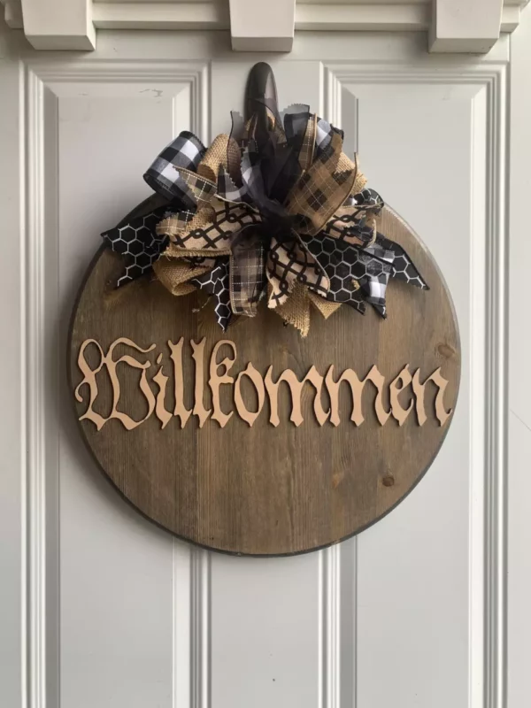 Willkommen German Welcome Sign