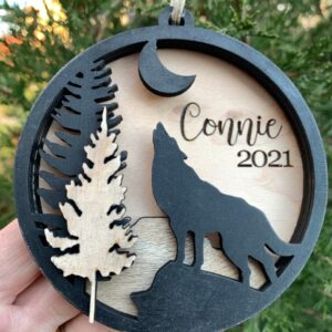 Howling Wolf Ornament