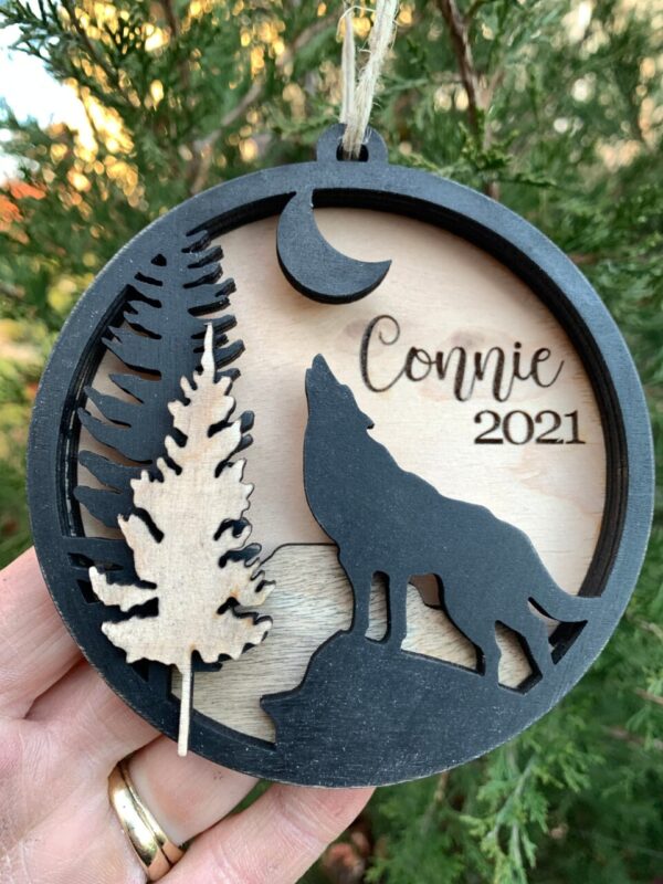 Howling Wolf Ornament