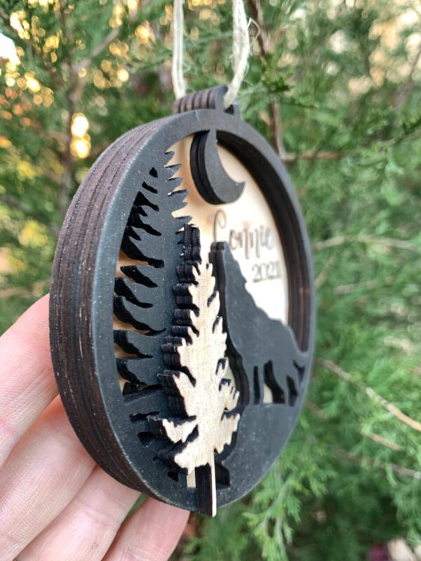 Howling Wolf Ornament