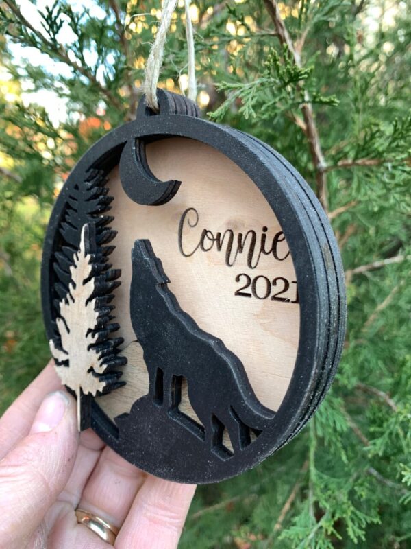 Howling Wolf Ornament