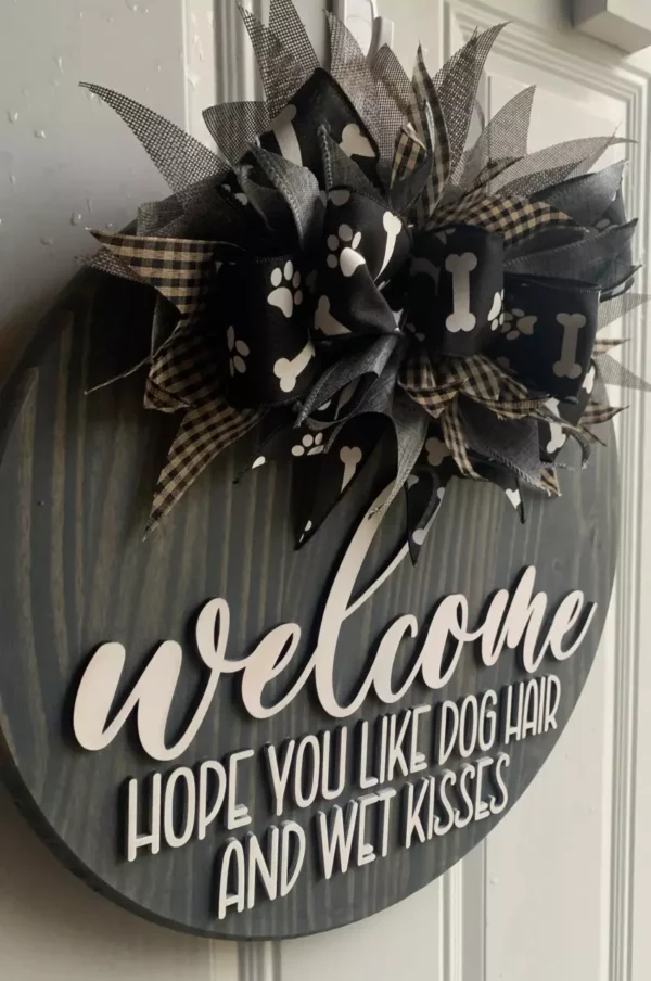 Hope You Like Dog Hair Door Wreath