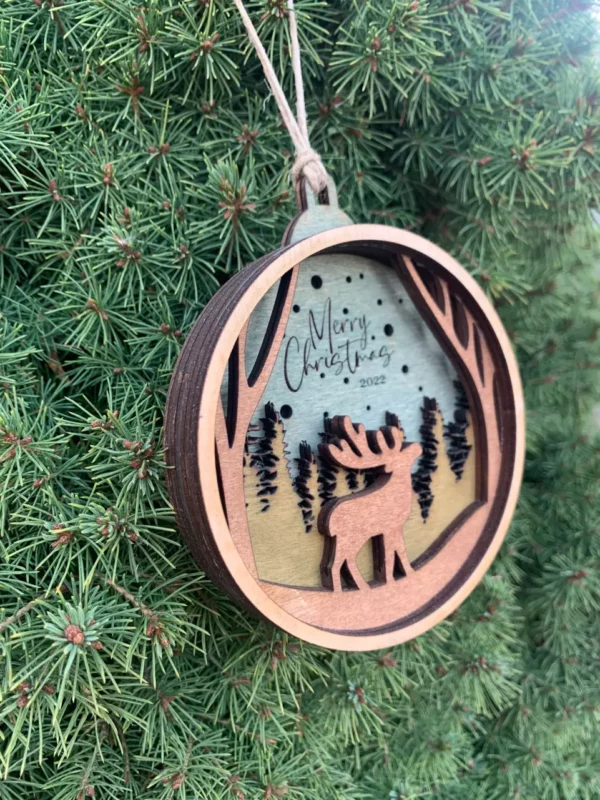 Layered Moose Ornament